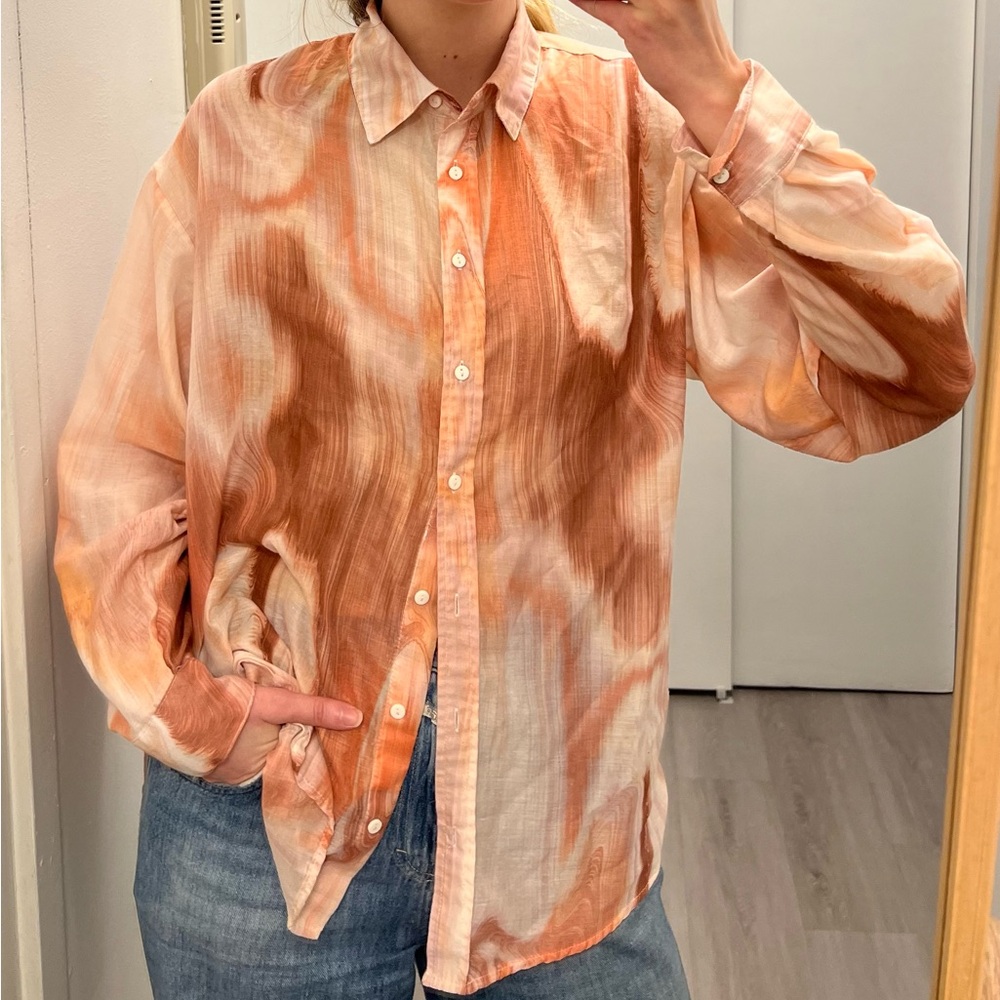Stradivarius Printed Button Up Shirt
